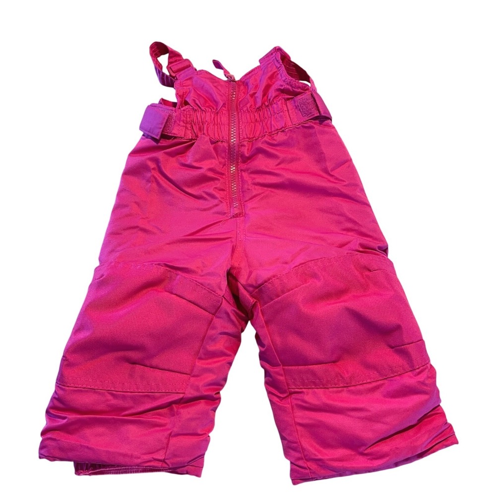 Cat & Jack Baby Girls Pink Snow Bib Overalls Ski Pants 12 Months